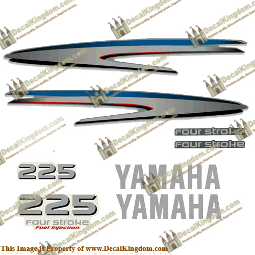 Replacement Decal Kit For Suzuki 225hp FourStroke Outboard – Full Engine Decal Set | Made In USA