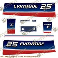 1980 Evinrude 25hp Decal kit - Boat Decals from DecalKingdomoutboard decal 1980 Evinrude 25hp Decal kit vintage decals. Outboard engine graphics.