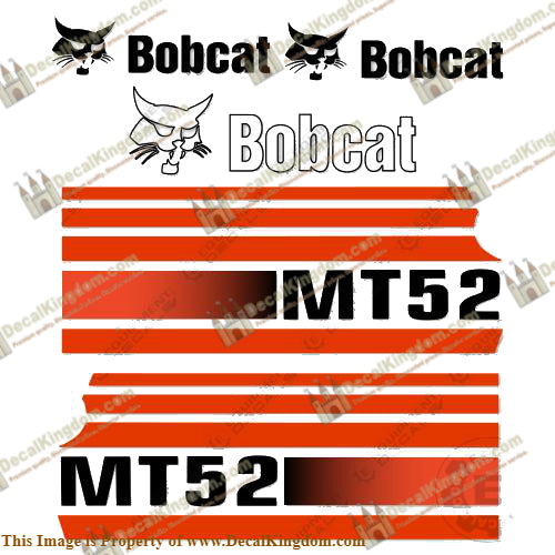 Bobcat MT52 Mini Skid Steer Decal Replacement Kit