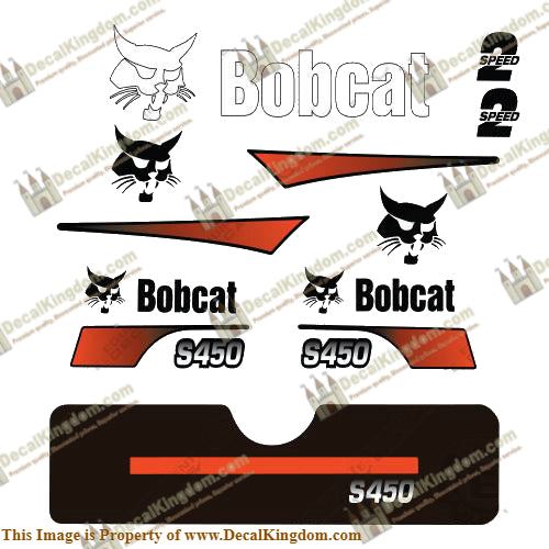 Bobcat S-450 Skid Steer Decal Kit 2017 2018 2019