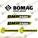 Bomag BMP 8500 Walk Behind Roller Decal Kit 2010