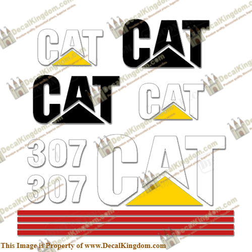 307 Engine Sticker Caterpillar 307 Excavator Decals