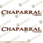 Chaparral by Coachmen RV Decals (Set of 2)