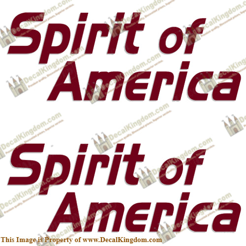 Coachmen Spirit of America RV Logo Decals (Set of 2) Any Color!