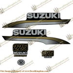 Custom Suzuki 225 Decal Kit - Boat Decals from DecalKingdomoutboard decal Custom Suzuki 225 Decal Kit vintage decals. Outboard engine graphics.