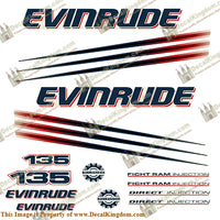 Evinrude 135hp Bombardier Decal Kit - 2002 - 2006 - Boat Decals from DecalKingdomoutboard decal Evinrude 135hp Bombardier Decal Kit - 2002 - 2006 vintage decals. Outboard engine graphics.
