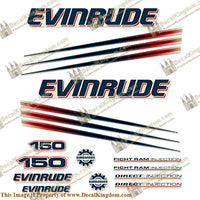 Evinrude 150hp Bombardier Decal Kit - 2002 - 2006 - Boat Decals from DecalKingdomoutboard decal Evinrude 150hp Bombardier Decal Kit - 2002 - 2006 vintage decals. Outboard engine graphics.
