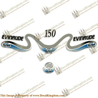 Evinrude 150hp Ficht Ram Decals - 2000 - Boat Decals from DecalKingdomoutboard decal Evinrude 150hp Ficht Ram Decals - 2000 vintage decals. Outboard engine graphics.