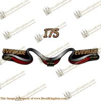 Evinrude 175 Decal Kit - Red - Boat Decals from DecalKingdomoutboard decal Evinrude 175 Decal Kit - Red vintage decals. Outboard engine graphics.