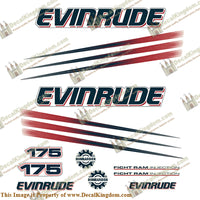 Evinrude 175hp Bombardier Decal Kit - 2002 - 2006 - Boat Decals from DecalKingdomoutboard decal Evinrude 175hp Bombardier Decal Kit - 2002 - 2006 vintage decals. Outboard engine graphics.