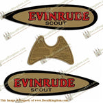 Evinrude 1937 .9hp Scout Decal Kit - Boat Decals from DecalKingdomoutboard decal Evinrude 1937 .9hp Scout Decal Kit vintage decals. Outboard engine graphics.