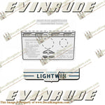Evinrude 1952 3hp Decal Kit - Boat Decals from DecalKingdomoutboard decal Evinrude 1952 3hp Decal Kit vintage decals. Outboard engine graphics.