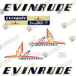 Evinrude 1954 7.5hp Decal Kit - Boat Decals from DecalKingdomoutboard decal Evinrude 1954 7.5hp Decal Kit vintage decals. Outboard engine graphics.