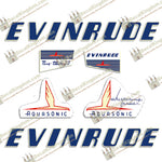 Evinrude 1955 25hp Decal Kit - Boat Decals from DecalKingdomoutboard decal Evinrude 1955 25hp Decal Kit vintage decals. Outboard engine graphics.