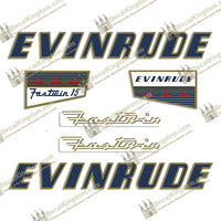Evinrude 1956 15hp Decal Kit - Boat Decals from DecalKingdomoutboard decal Evinrude 1956 15hp Decal Kit vintage decals. Outboard engine graphics.