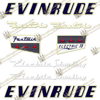 Evinrude 1956 15hp Electric Decals - Boat Decals from DecalKingdomoutboard decal Evinrude 1956 15hp Electric Decals vintage decals. Outboard engine graphics.