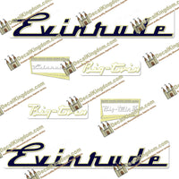 Evinrude 1957 35hp Decal Kit - Boat Decals from DecalKingdomoutboard decal Evinrude 1957 35hp Decal Kit vintage decals. Outboard engine graphics.