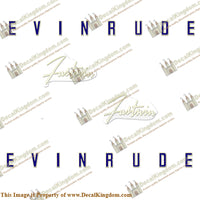 Evinrude 1958 18hp Decal Kit - Boat Decals from DecalKingdomoutboard decal Evinrude 1958 18hp Decal Kit vintage decals. Outboard engine graphics.