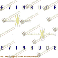 Evinrude 1958 18hp Electric Decal Kit - Boat Decals from DecalKingdomoutboard decal Evinrude 1958 18hp Electric Decal Kit vintage decals. Outboard engine graphics.