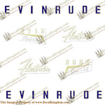 Evinrude 1958 7.5hp Decal Kit - Boat Decals from DecalKingdomoutboard decal Evinrude 1958 7.5hp Decal Kit vintage decals. Outboard engine graphics.