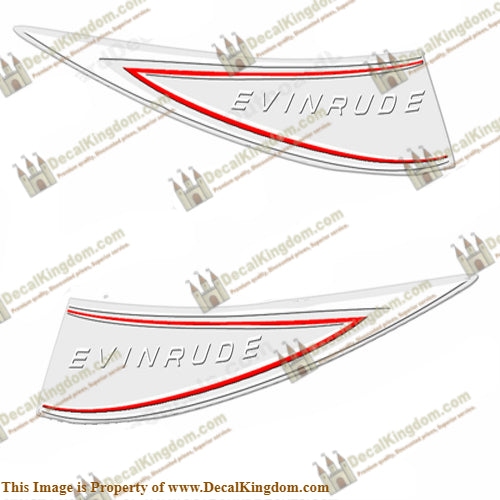 Evinrude 1964 9.5hp Decals - Boat Decals from DecalKingdomoutboard decal Evinrude 1964 9.5hp Decals vintage decals. Outboard engine graphics.