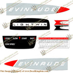 Evinrude 1965 3hp Decal Kit - Boat Decals from DecalKingdomoutboard decal Evinrude 1965 3hp Decal Kit vintage decals. Outboard engine graphics.