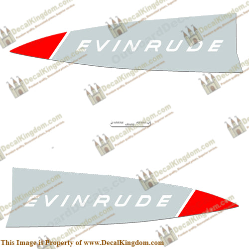 Evinrude 1965 40hp Decal Kit - Boat Decals from DecalKingdomoutboard decal Evinrude 1965 40hp Decal Kit vintage decals. Outboard engine graphics.