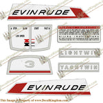 Evinrude 1967 3hp Decal Kit - Boat Decals from DecalKingdomoutboard decal Evinrude 1967 3hp Decal Kit vintage decals. Outboard engine graphics.