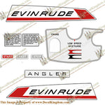 Evinrude 1967 5hp Decal Kit - Boat Decals from DecalKingdomoutboard decal Evinrude 1967 5hp Decal Kit vintage decals. Outboard engine graphics.