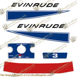 Evinrude 1968 3hp Decal Kit - Boat Decals from DecalKingdomoutboard decal Evinrude 1968 3hp Decal Kit vintage decals. Outboard engine graphics.