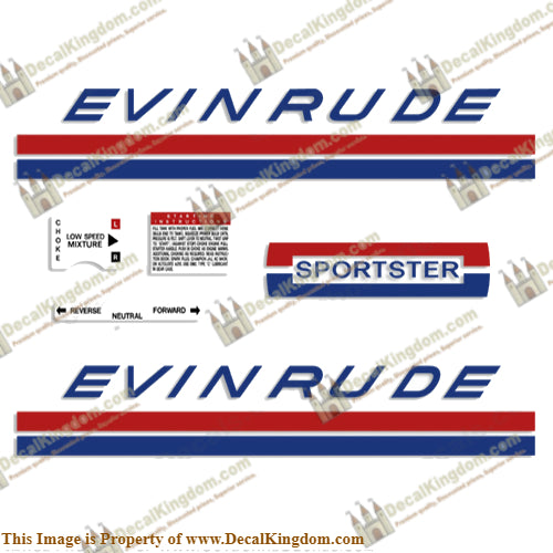 Evinrude 1969 25hp Decal Kit - Boat Decals from DecalKingdomoutboard decal Evinrude 1969 25hp Decal Kit vintage decals. Outboard engine graphics.