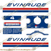 Evinrude 1969 4hp Decal Kit - Boat Decals from DecalKingdomoutboard decal Evinrude 1969 4hp Decal Kit vintage decals. Outboard engine graphics.