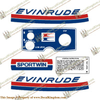 Evinrude 1969 9.5hp Decal Kit - Boat Decals from DecalKingdomoutboard decal Evinrude 1969 9.5hp Decal Kit vintage decals. Outboard engine graphics.