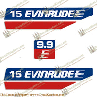 Evinrude 1970s 9.9hp Decal Kit - Boat Decals from DecalKingdomoutboard decal Evinrude 1970s 9.9hp Decal Kit vintage decals. Outboard engine graphics.