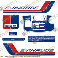 Evinrude 1972 6hp Decals - Boat Decals from DecalKingdomoutboard decal Evinrude 1972 6hp Decals vintage decals. Outboard engine graphics.