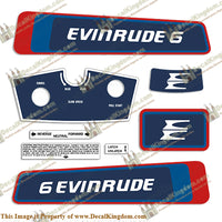 Evinrude 1976 6hp Decal Kit - Boat Decals from DecalKingdomoutboard decal Evinrude 1976 6hp Decal Kit vintage decals. Outboard engine graphics.