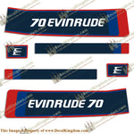 Evinrude 1976 70hp Decal Kit - Boat Decals from DecalKingdomoutboard decal Evinrude 1976 70hp Decal Kit vintage decals. Outboard engine graphics.