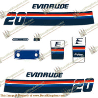 Evinrude 1978 20hp Decal Kit - Boat Decals from DecalKingdomoutboard decal Evinrude 1978 20hp Decal Kit vintage decals. Outboard engine graphics.
