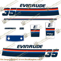 Evinrude 1978 35hp Decal Kit - Boat Decals from DecalKingdomoutboard decal Evinrude 1978 35hp Decal Kit vintage decals. Outboard engine graphics.