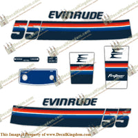 Evinrude 1978 55hp Decal Kit - Boat Decals from DecalKingdomoutboard decal Evinrude 1978 55hp Decal Kit vintage decals. Outboard engine graphics.