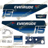 Evinrude 1979 15hp Decal Kit - Boat Decals from DecalKingdomoutboard decal Evinrude 1979 15hp Decal Kit vintage decals. Outboard engine graphics.