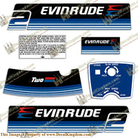 Evinrude 1979 2hp Decal Kit - Boat Decals from DecalKingdomoutboard decal Evinrude 1979 2hp Decal Kit vintage decals. Outboard engine graphics.