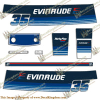 Evinrude 1979 35hp Decal Kit - Boat Decals from DecalKingdomoutboard decal Evinrude 1979 35hp Decal Kit vintage decals. Outboard engine graphics.