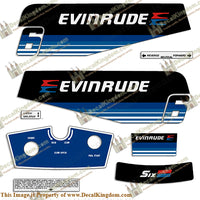 Evinrude 1979 6hp Decal Kit - Boat Decals from DecalKingdomoutboard decal Evinrude 1979 6hp Decal Kit vintage decals. Outboard engine graphics.