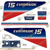 Evinrude 1980 15hp Decal Kit - Boat Decals from DecalKingdomoutboard decal Evinrude 1980 15hp Decal Kit vintage decals. Outboard engine graphics.