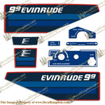 Evinrude 1982 9.9hp Decal Kit - Boat Decals from DecalKingdomoutboard decal Evinrude 1982 9.9hp Decal Kit vintage decals. Outboard engine graphics.