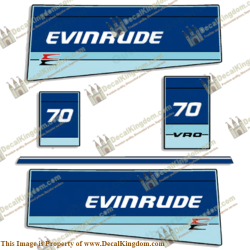 Evinrude 1984 75hp Decal Kit - Boat Decals from DecalKingdomoutboard decal Evinrude 1984 75hp Decal Kit vintage decals. Outboard engine graphics.