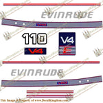 Evinrude 1989 - 1991 110hp Decal Kit - Boat Decals from DecalKingdomoutboard decal Evinrude 1989 - 1991 110hp Decal Kit vintage decals. Outboard engine graphics.