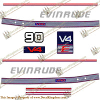Evinrude 1989 - 1991 90hp Decal Kit - Boat Decals from DecalKingdomoutboard decal Evinrude 1989 - 1991 90hp Decal Kit vintage decals. Outboard engine graphics.