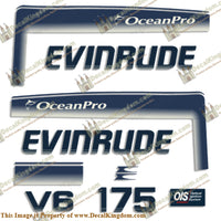 Evinrude 1993 - 1997 175hp OceanPro Decals - Boat Decals from DecalKingdomoutboard decal Evinrude 1993 - 1997 175hp OceanPro Decals vintage decals. Outboard engine graphics.